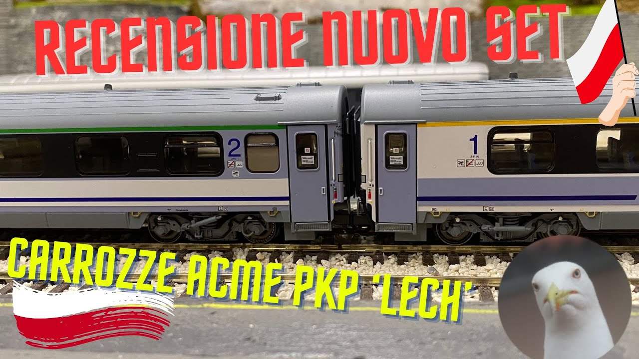 Recensione nuovo Set: Carrozze Intercity PKP ferrovie polacche - Acme 55262   HD 1080p