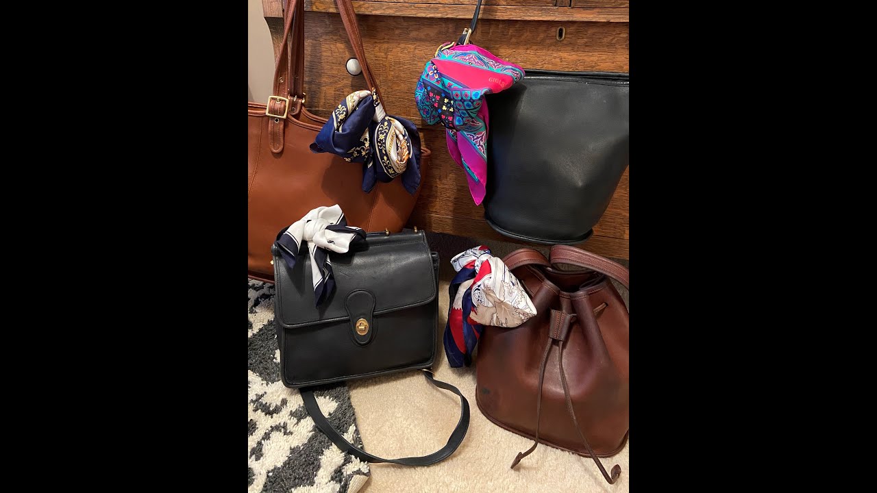 My Vintage Coach Bag Selection!  It's Old. It's Worn. It's Beautiful! Just Like Me!