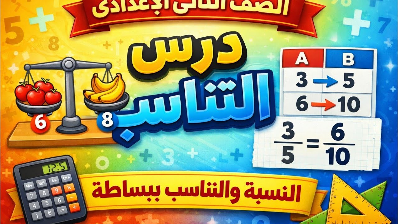 شرح درس التناسب للصف الثانى الاعدادى 