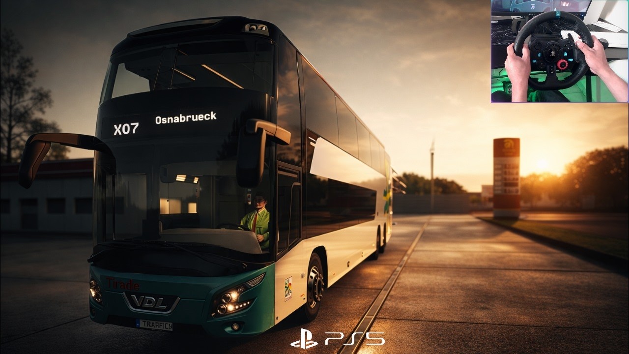 Early Morning Bus Drive | Fernbus Simulator PS5 | VDL Double Decker Full Gameplay