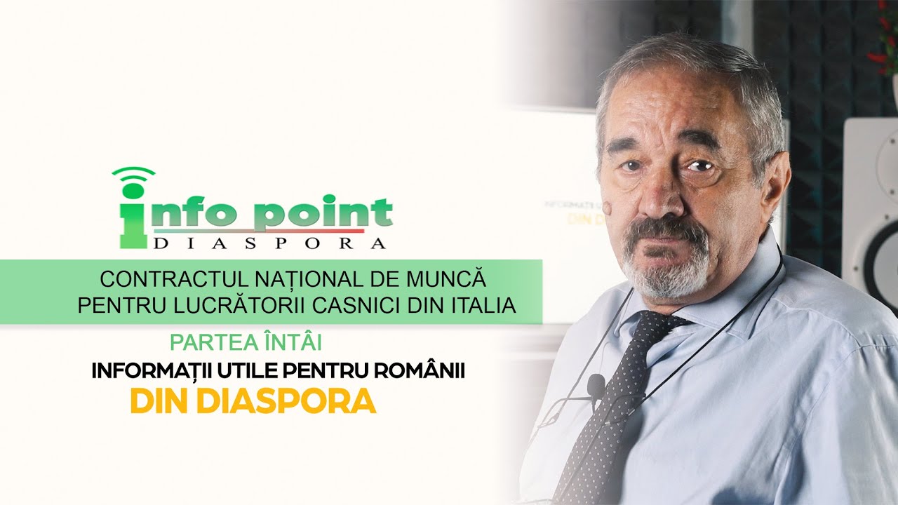 InfoPoint Diaspora - Contractul de muncă al lucrătorilor casnici din Italia (Partea întâi) Ep.03