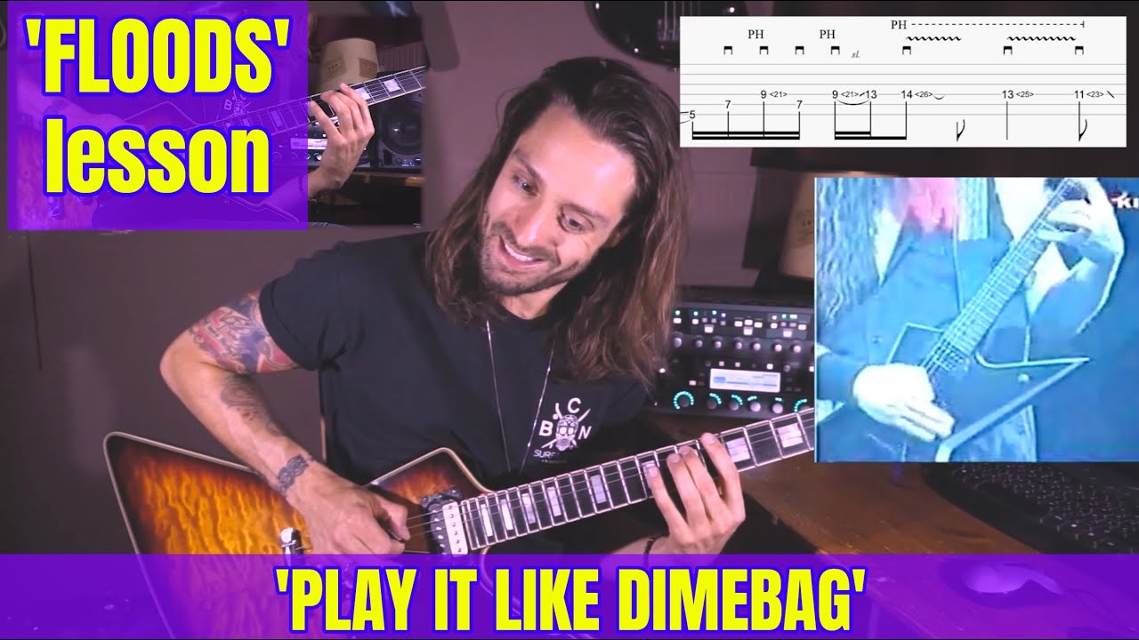 'PLAY IT LIKE DIMEBAG' LESSON #14 - PANTERA FLOODS solo lesson by Attila Voros (lev: 5/10)