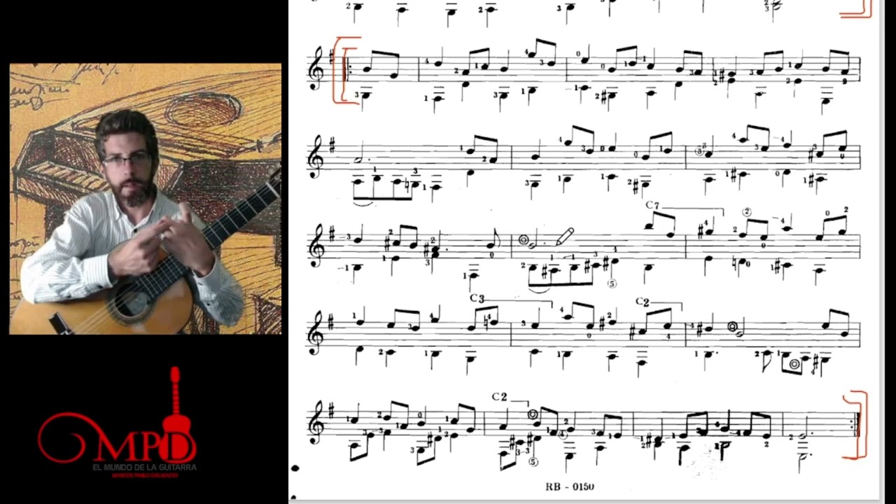 J. S. Bach: Bourrée BWV 996 (Iniciação do Violão, Henrique Pinto) - Parte 2/2