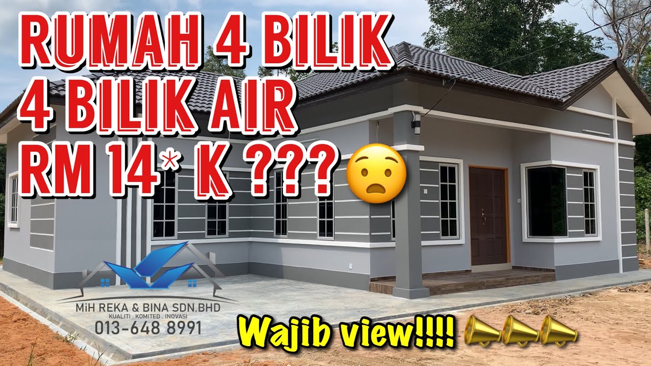 RUMAH 4 BILIK 4 BILIK AIR | REKA BENTUK 2021| MIH REKA & BINA SDN.BHD | RUMAH VIRAL !!!!