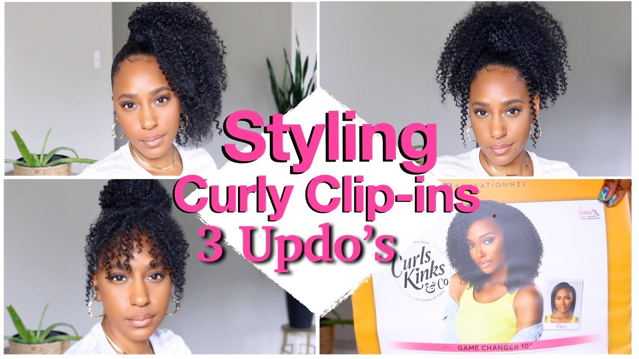 Simple Updo Styles With Curly Clip-Ins | Curls Kinks N Co. Game Changer