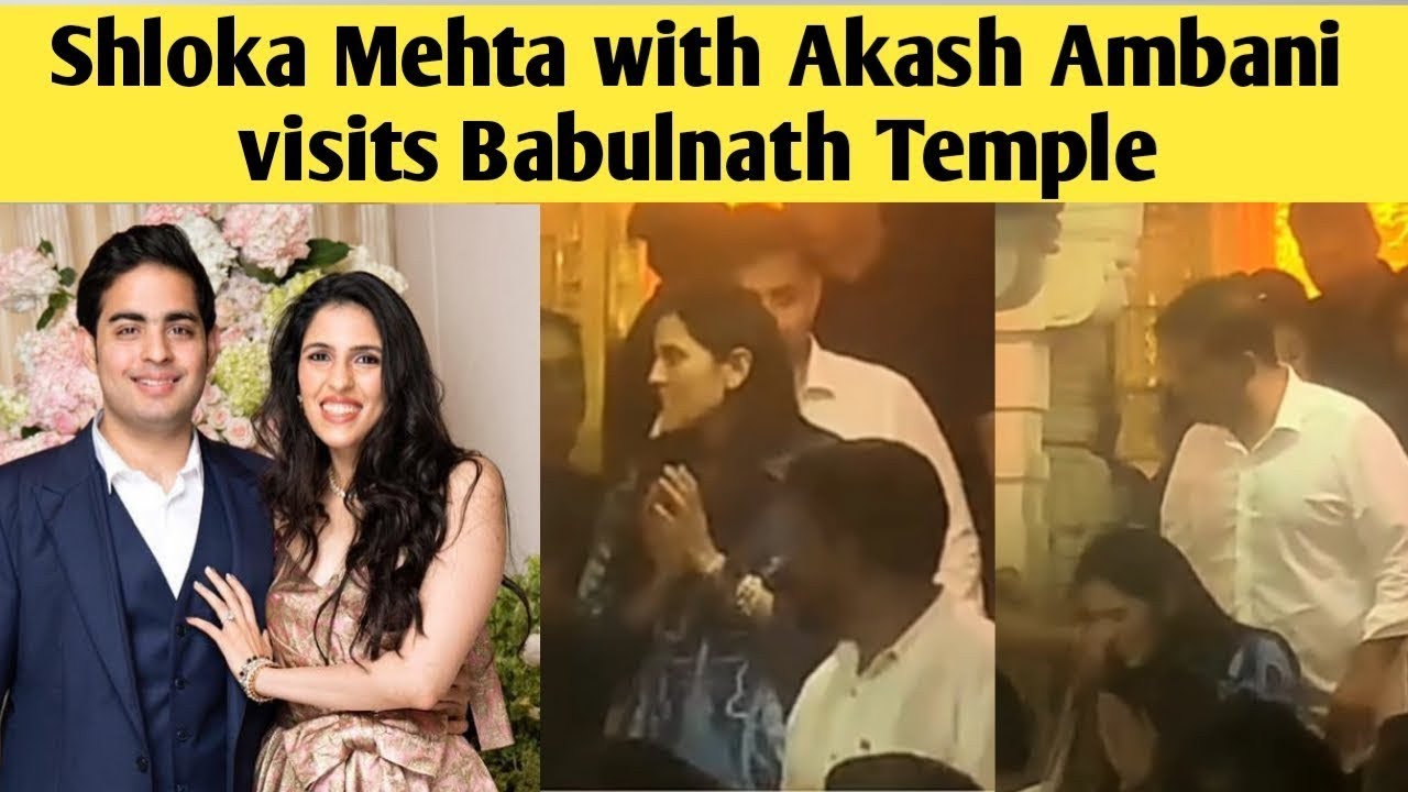 Shloka Mehta & Akash Ambani's Spiritual Visit to Babulnath Temple!