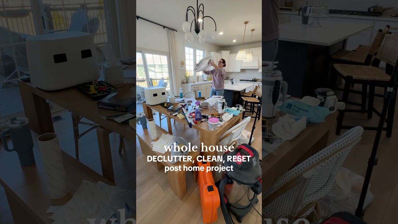 whole house clean, declutter and reset #cleaning #cleaningmotivation #asmr