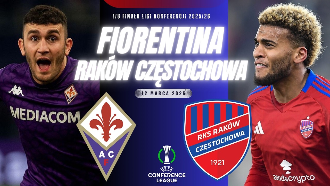 FIORENTINA - RAKÓW CZĘSTOCHOWA | 1/4 FINAŁU LIGA KONFERECNJI UEFA KOMENTARZ NA ŻYWO STREAM ONLINE