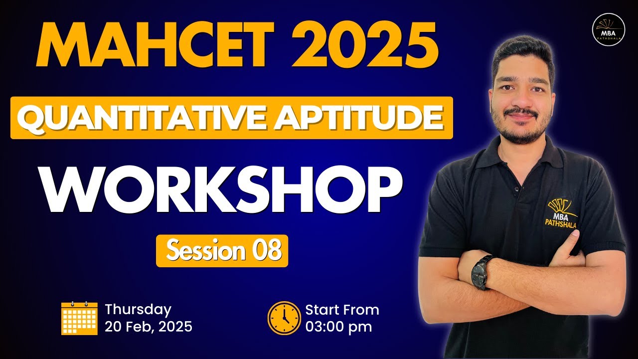 MAHCET 2025 | PYQs Workshop | Session 08 | Mohit Sir | MBA Pathshala #mahcet2025 2025