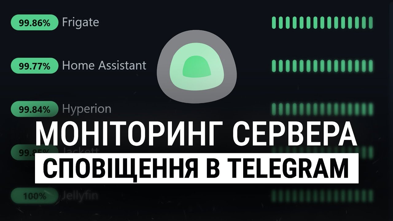 Авто моніторинг сервера з Uptime Kuma + Telegram сповіщення