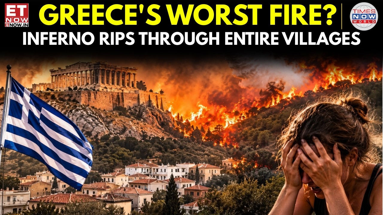 GREECE'S WORST FIRE? Inferno Rips Through Entire Villages | ET Now | Latest News | World News