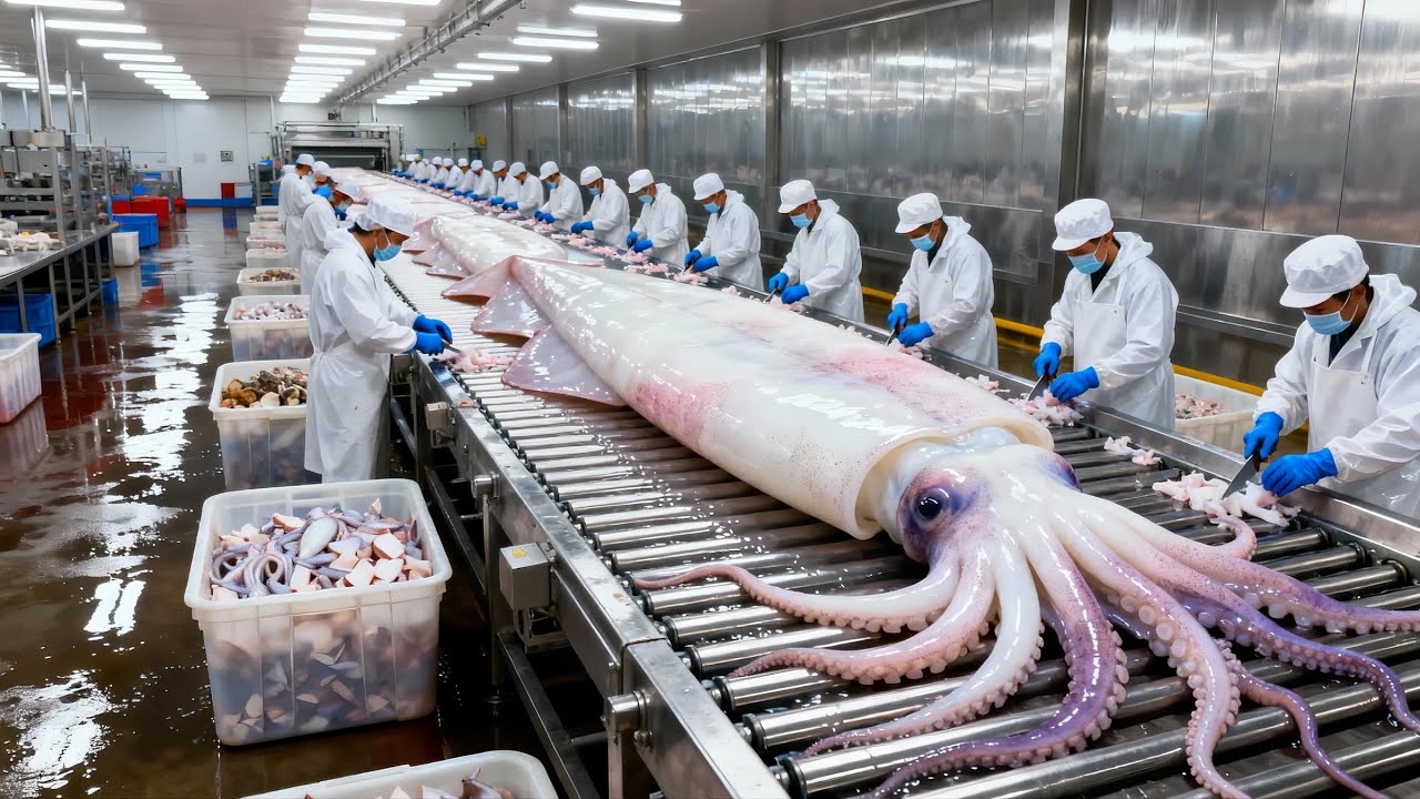 Squid Factory: How Squid Sundae Are Mass-Produced