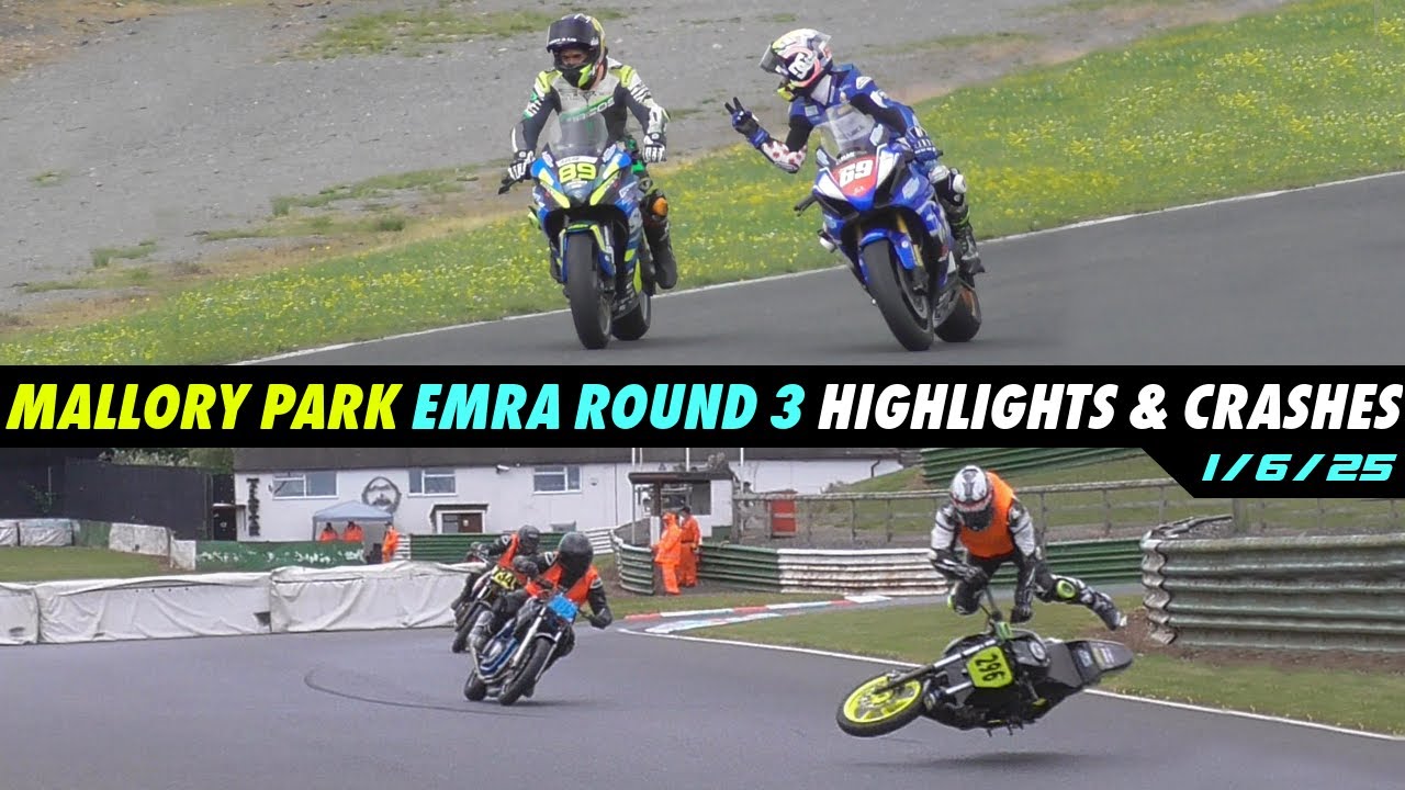 Mallory Park Crashes/Highlights, EMRA Round 3, 1/6/25