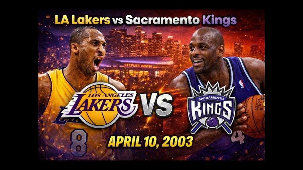 Kobe Bryant & Shaq vs Chris Webber | LA Lakers vs Sacramento Kings | April 10, 2003 | Full Game
