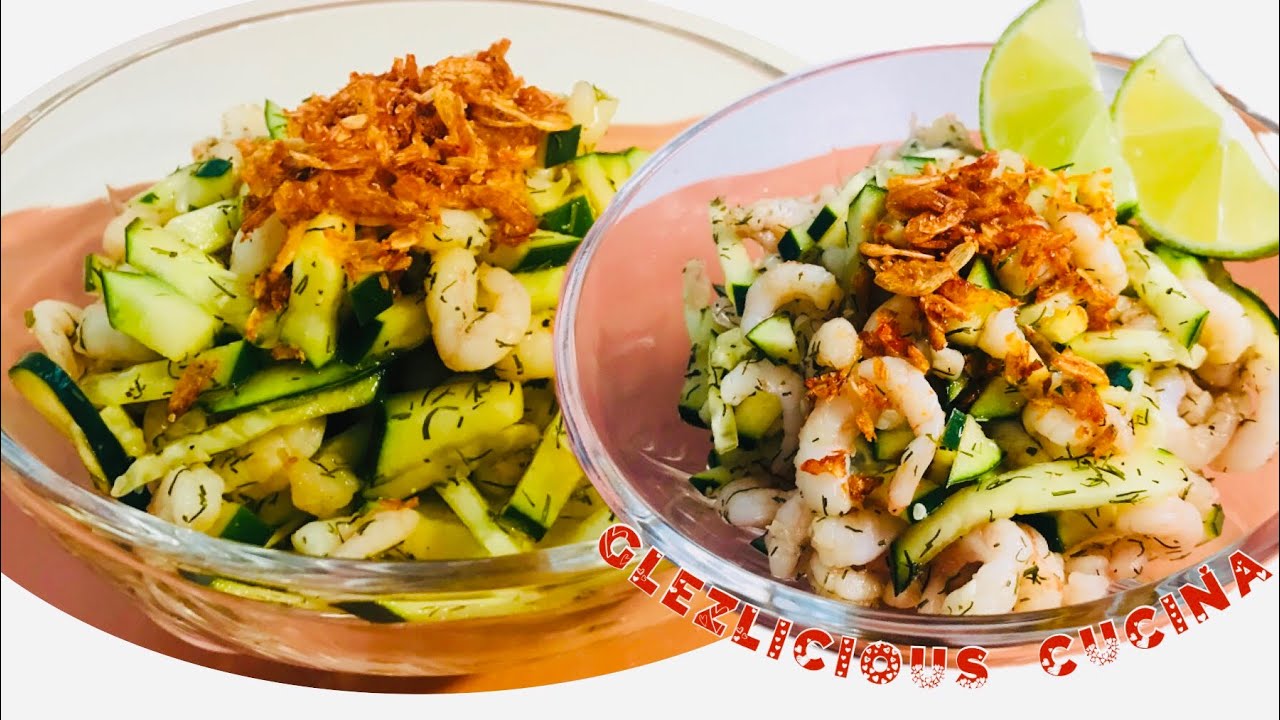 How to make Shrimps & Cucumber Salad? Quick & Easy salad by Glezl