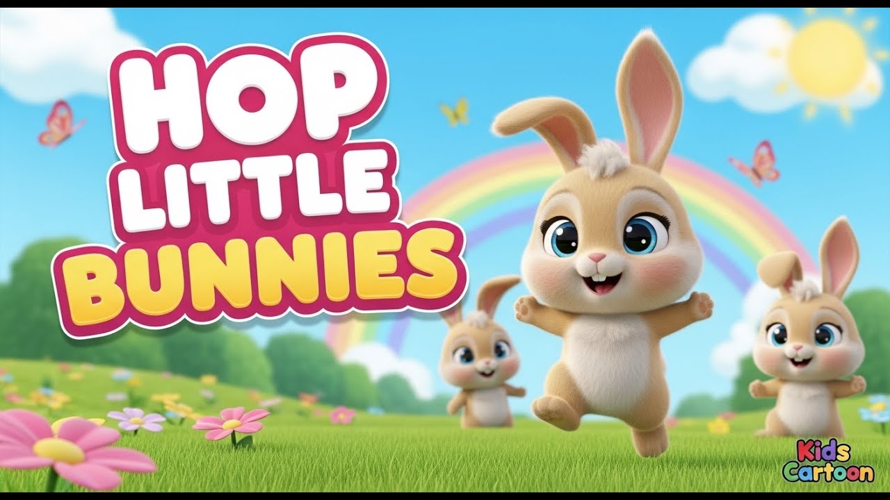 Hop Little Bunnies Hop Hop Hop🐰🎵 | Cute Jungle Bunny Song | Songs for Kids & Toddlers