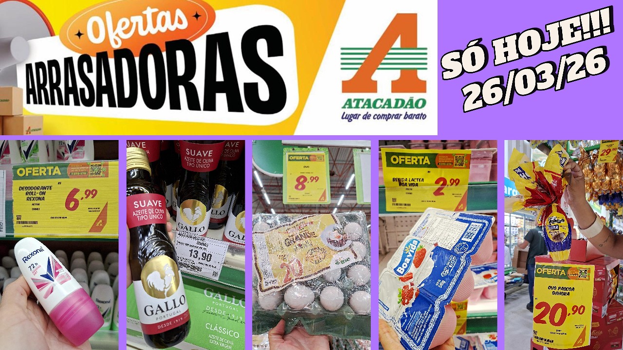 QUINTA DE OFERTAS | ATACAD&Atilde;O - AVENIDA RECIFE | PEIXE, AZEITE, OVOS DE P&Aacute;SCOA, FRANGO, ARROZ, FEIJ&Atilde;O