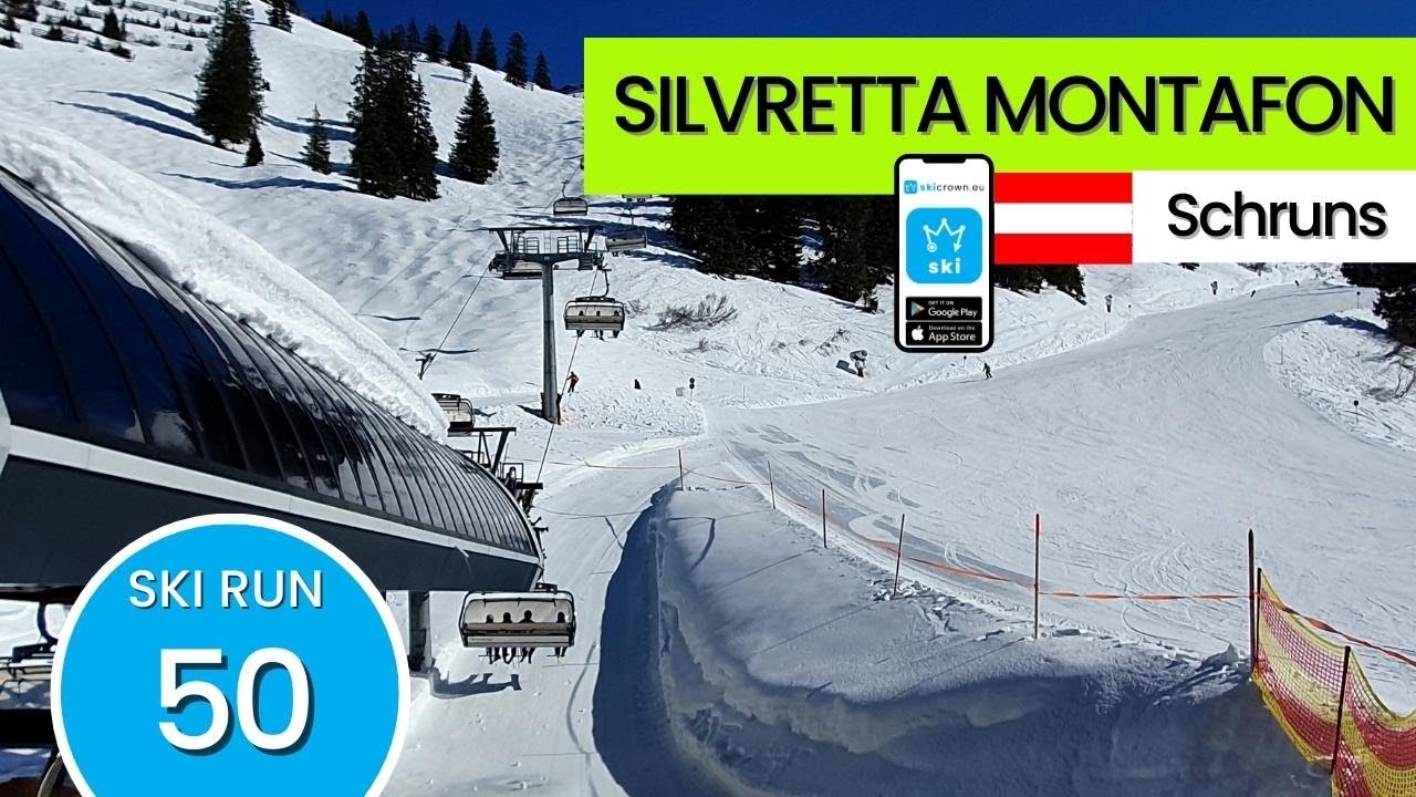 Silvretta Montafon Vorarlberg Austria / ski run 50, short video 55