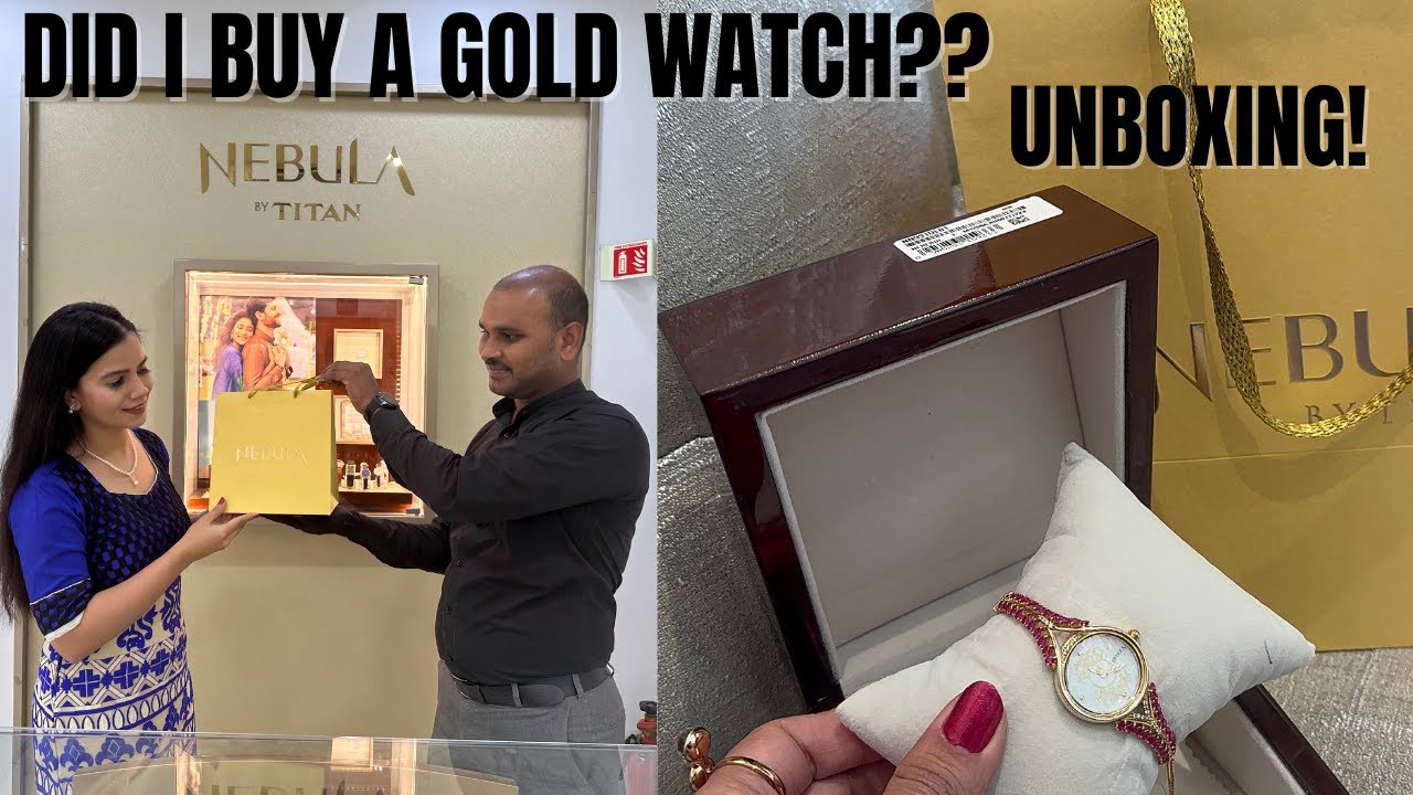 My purchase from Titan Nebula 18k gold watch & unboxing with price & in detail explanation 😍😍