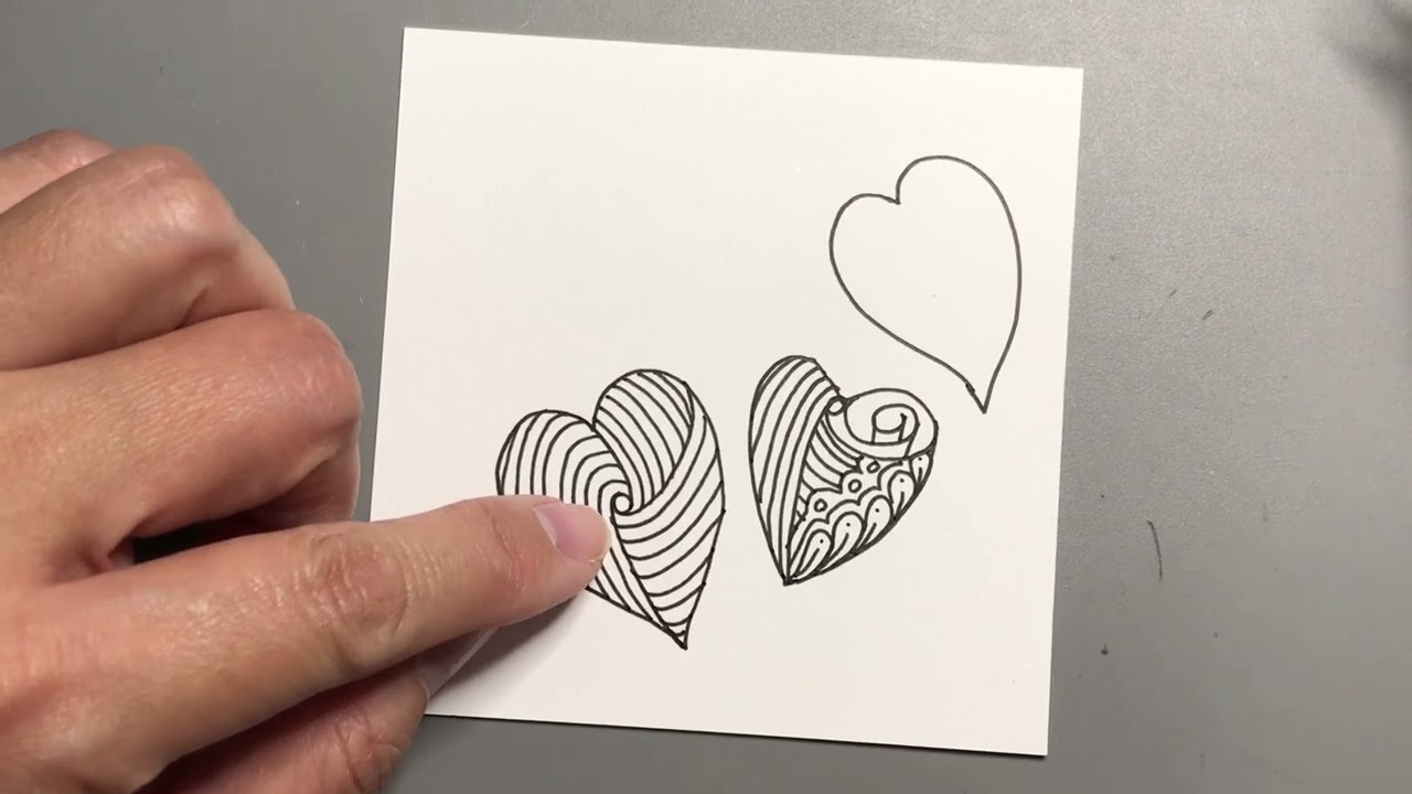 初學者的禪繞畫-TAKE HEART情人節快樂❤️