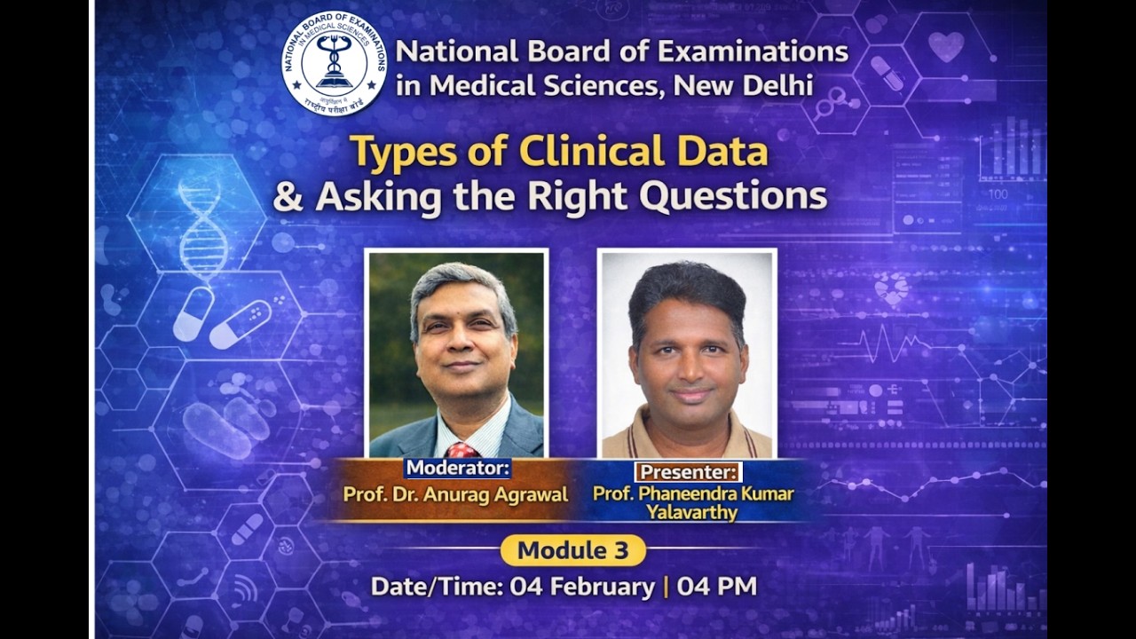 Module 3 - AI in Medical Education : Types of Clinical Data & Asking the Right Questions