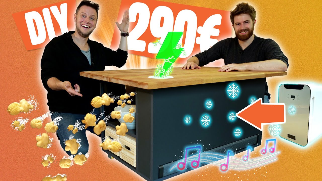 DIY-Couchtisch mit Beamer, K&uuml;hlschrank und Popcorn feat. @Tomary