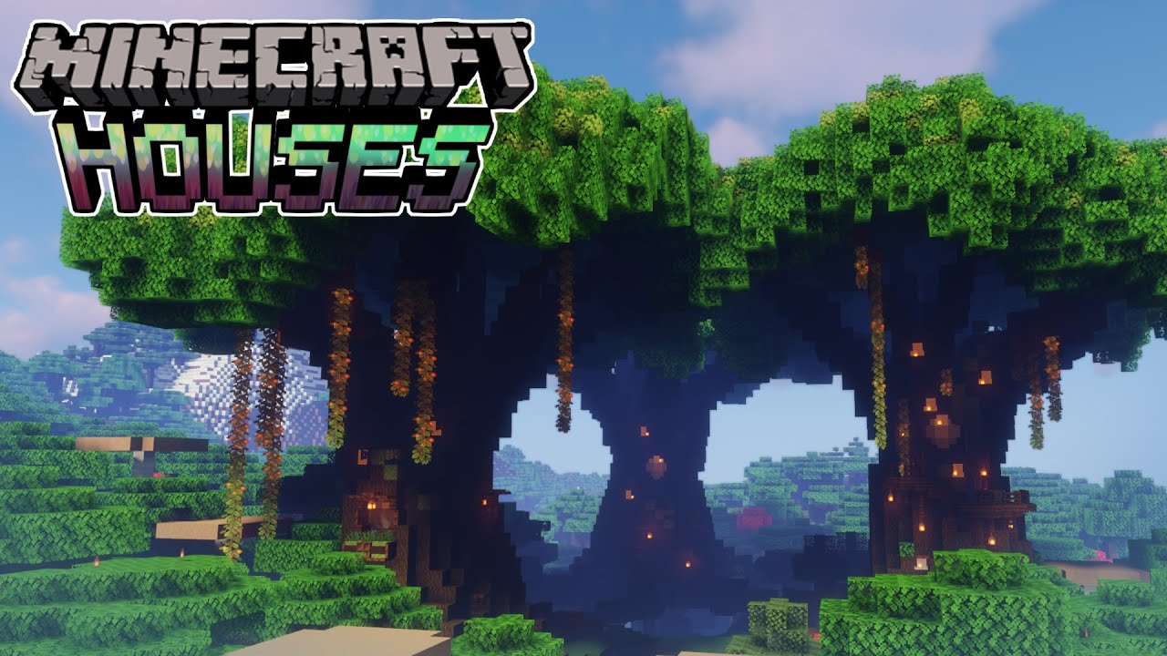 I design Houses for a Dark Oak Forest - Minecraft