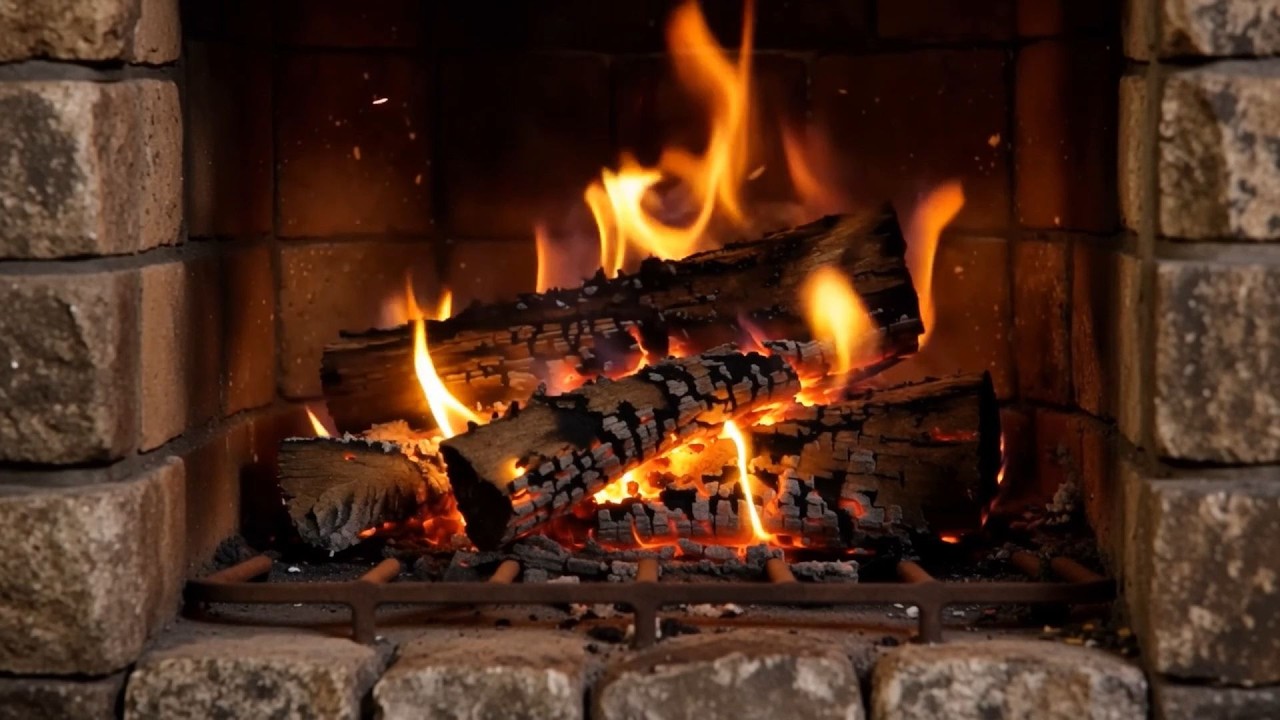 🔥 Cozy Fireplace – Crackling Fire Sounds – 10 Hours for Relax, Read, Study 📖