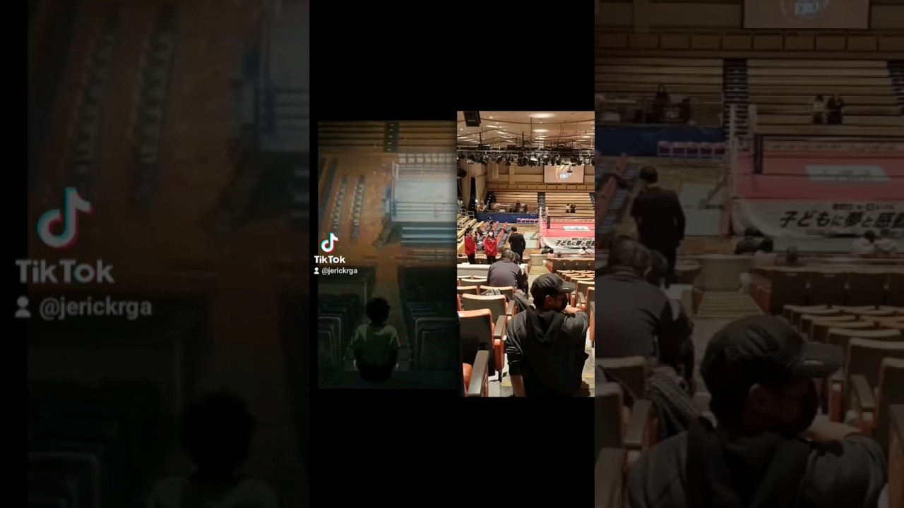Sitting like Ippo Makunouchi in Korakuen Hall Tokyo! #hajimenoippo #tokyo #japan #boxing #travel