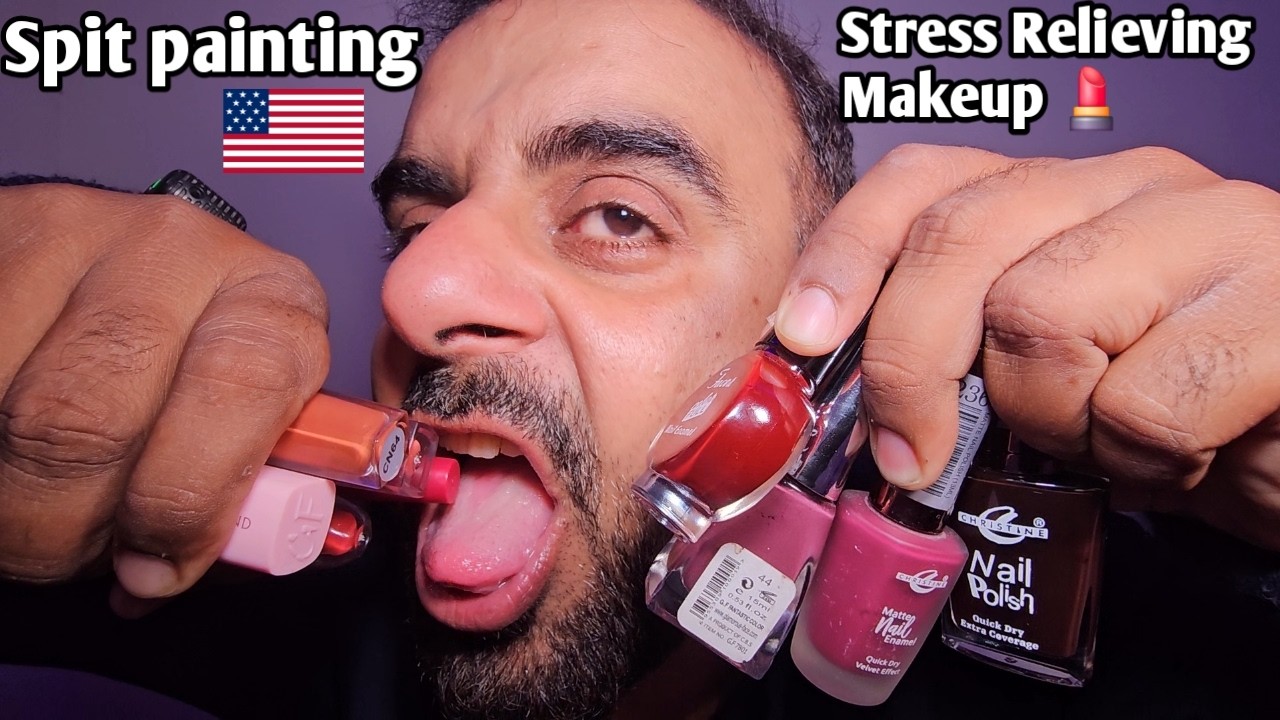 ASMR -  Spit painting Your Stress relieving Makeup 💄 (Sleepy & Tingly Sounds )