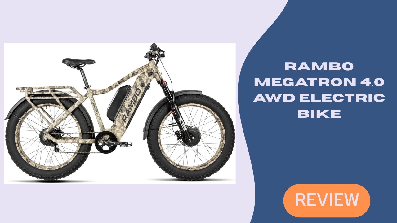 Rambo Megatron 4.0 AWD Electric Bike | Dual 1000W Hub Motors, 30Ah Battery | Camo Hunting E-Bike