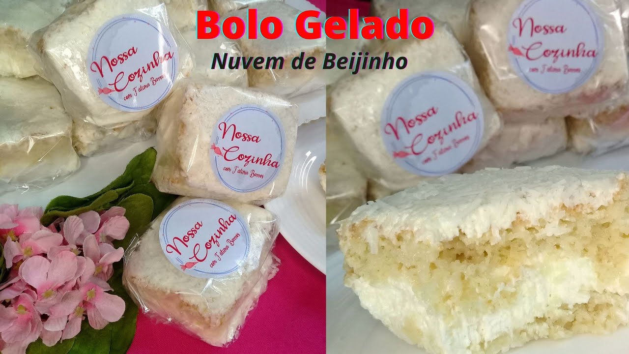 Bolo Gelado Nuvem de Beijinho!  Faça e Venda!  Lucre muito!!!