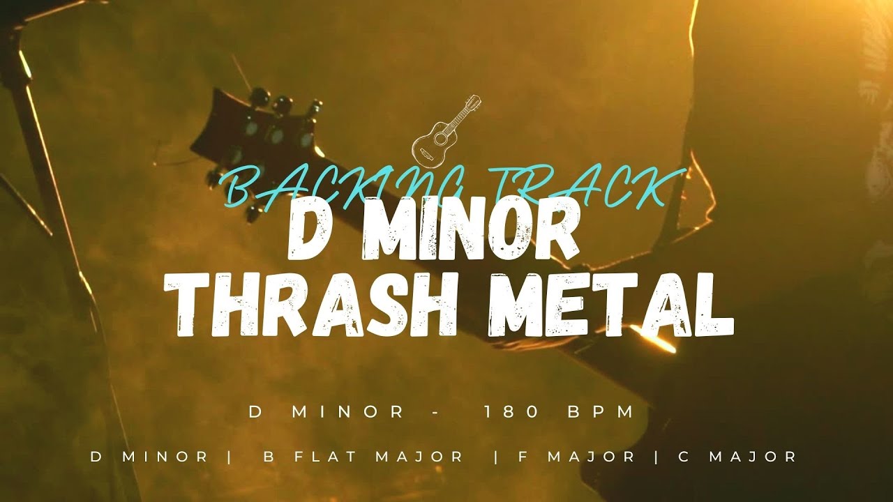 D Minor Fast Thrash Metal Guitar Backing Track | 180 bpm | Metallica Style | D Standard Heavy Metal