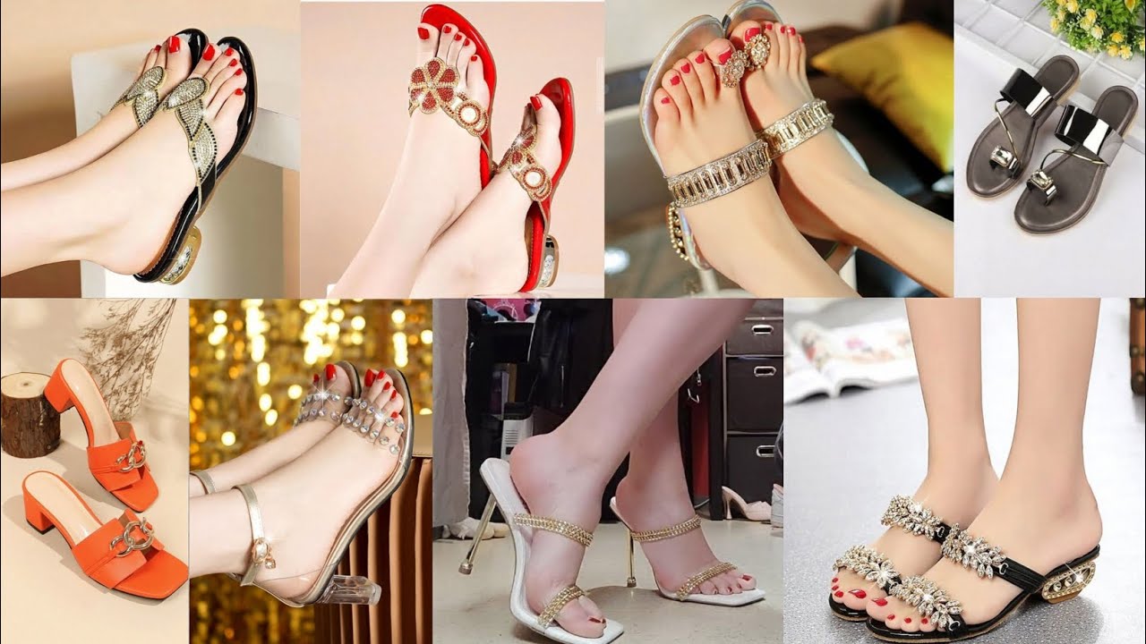 Fancy footwear's designs||partywear heels 👠 trendy women's sandals @Rizvishoes