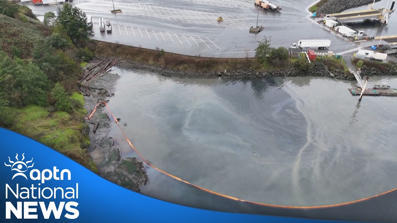 Oil spill in First Nation’s traditional territory, company responsible downplays event | APTN News