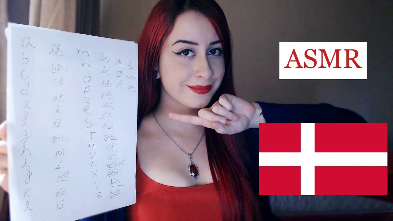 ASMR - Durma Com O Alfabeto Dinamarquês • 📝✏ 🇩🇰