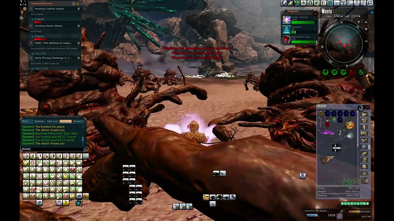 Entropia Universe; Monria; TT Finder Mining 2023-03-24
