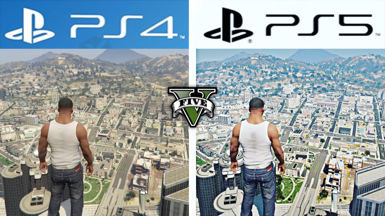 GTA V | PS4 VS PS5 Графика и время загрузки | Сравнение (4K 120 кадров в секунду)