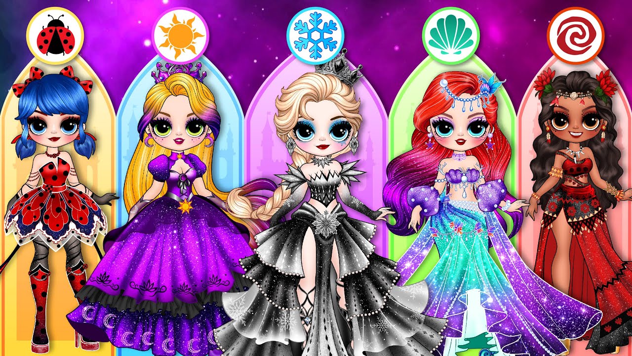 Glow Up Shocker! Disney Princess Turned Into Bad Girls?! 😱 | DIY Fashion Paper Dolls