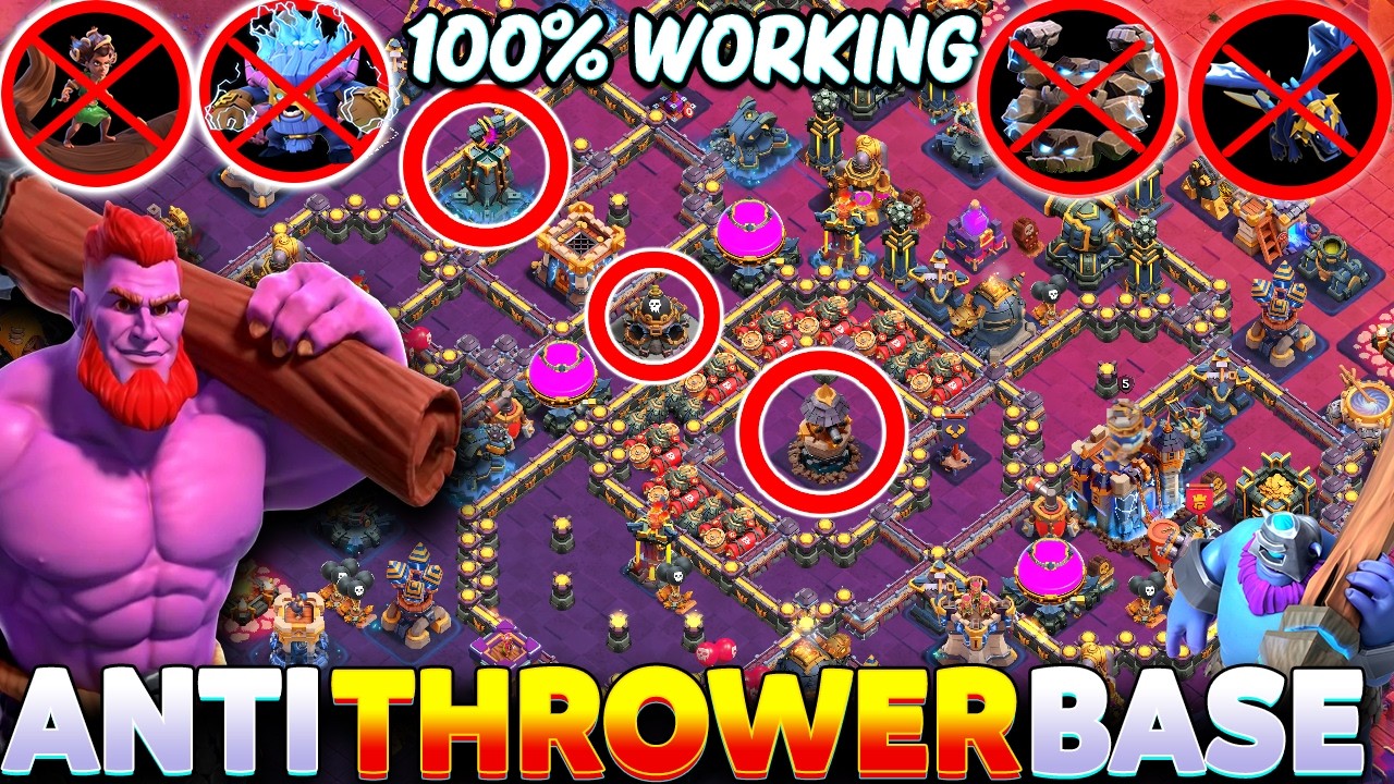 ANTI THROWER TH18 INSANE BASE LINK | AFTER UPDATE TH18 BEST WAR BASE & CWL BASE WITH COPY LINK