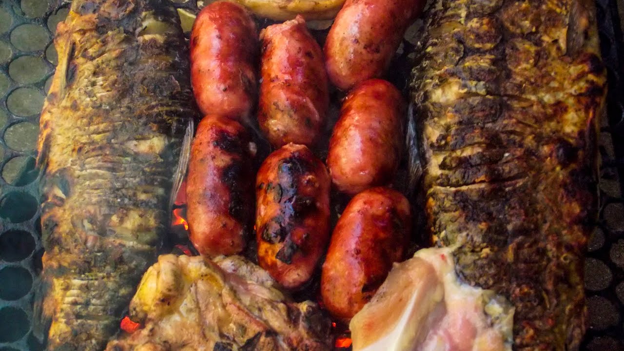 🔥ALMOÇO DE FRANGO ASSADO E PEIXE ASSADO SUPER DELICIOSO