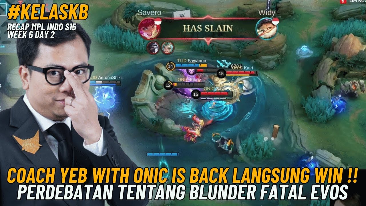 BLUNDER FATAL EVOS, COACH YEB BAWA ONIC MENANG LAWAN TLID, REVERSE SWEEP RRQ !! #kelaskb