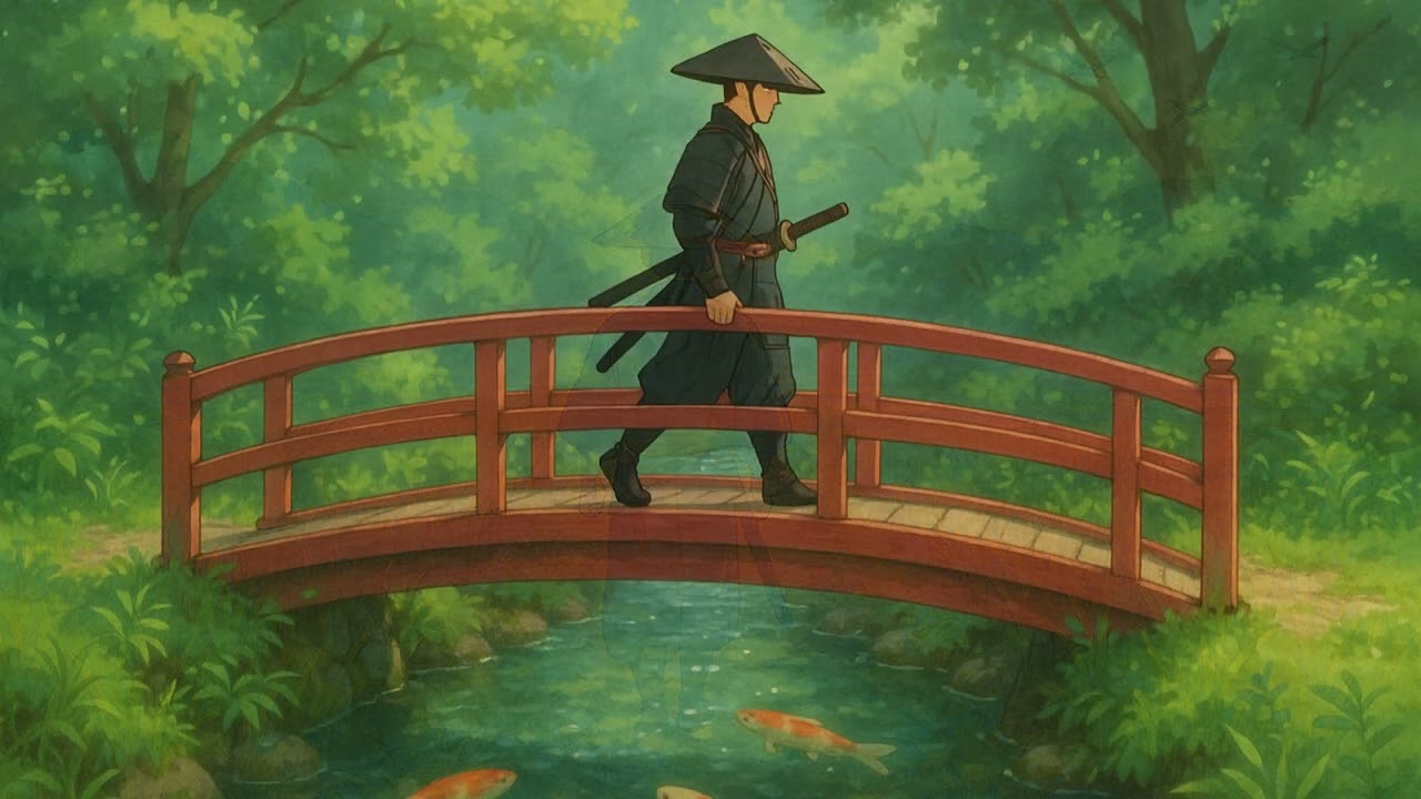 Japanese Zen music. Samurai code. Ideal music for studying. Studio Ghibli style. Bushido Spirit