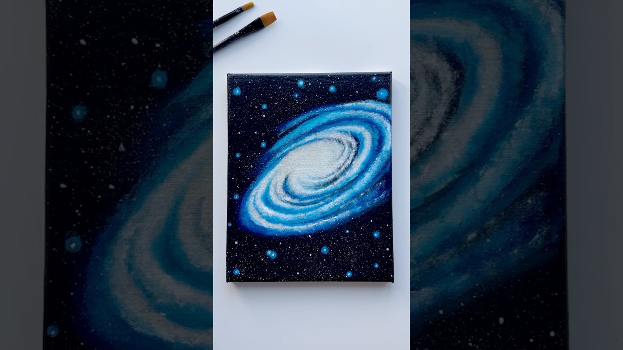 Milky Way on Canvas 🌌🎨   #galaxy #acrylic #painting