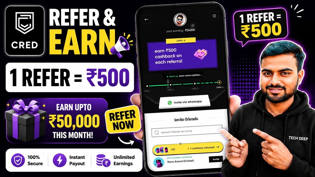 How to Refer & Earn with CRED App? | CRED App ₹500 Reward Full Process 2026