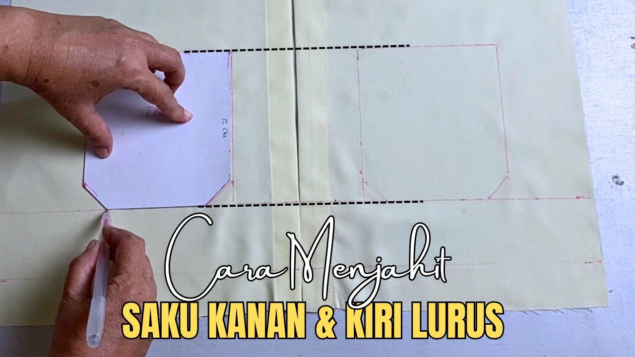 Cara Menjahit Saku Kanan dan Kiri Agar Lurus & Sejajar