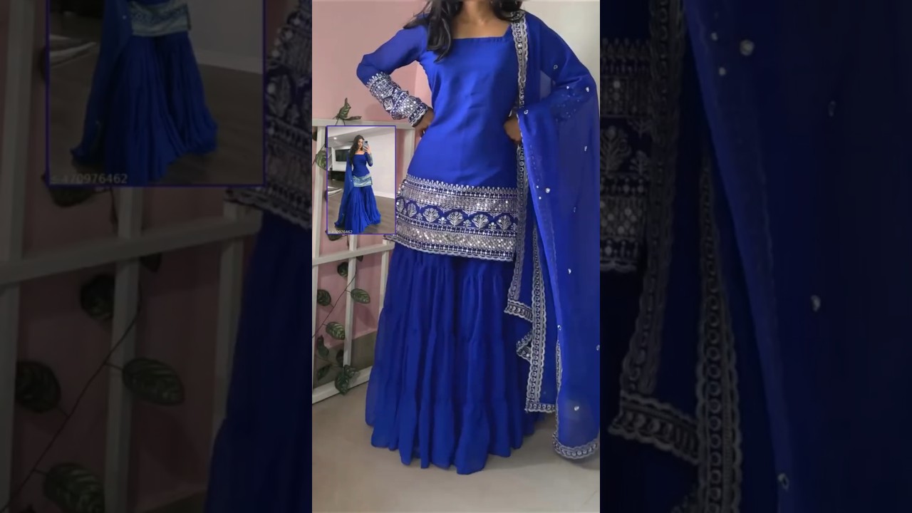 Sharara suit from meesho 💙 #outfitideas #meesho #meeshohaul #viralshort #trendingshorts