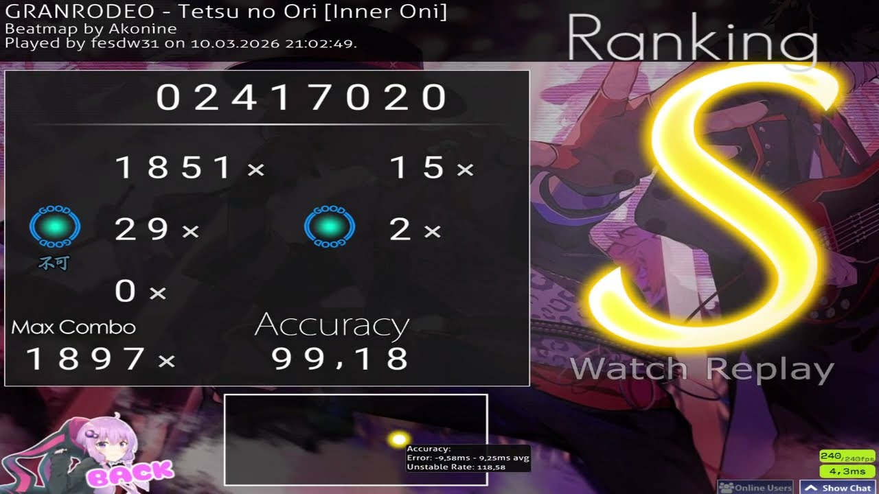 Tetsu no Ori - GRANRODEO 99.18%