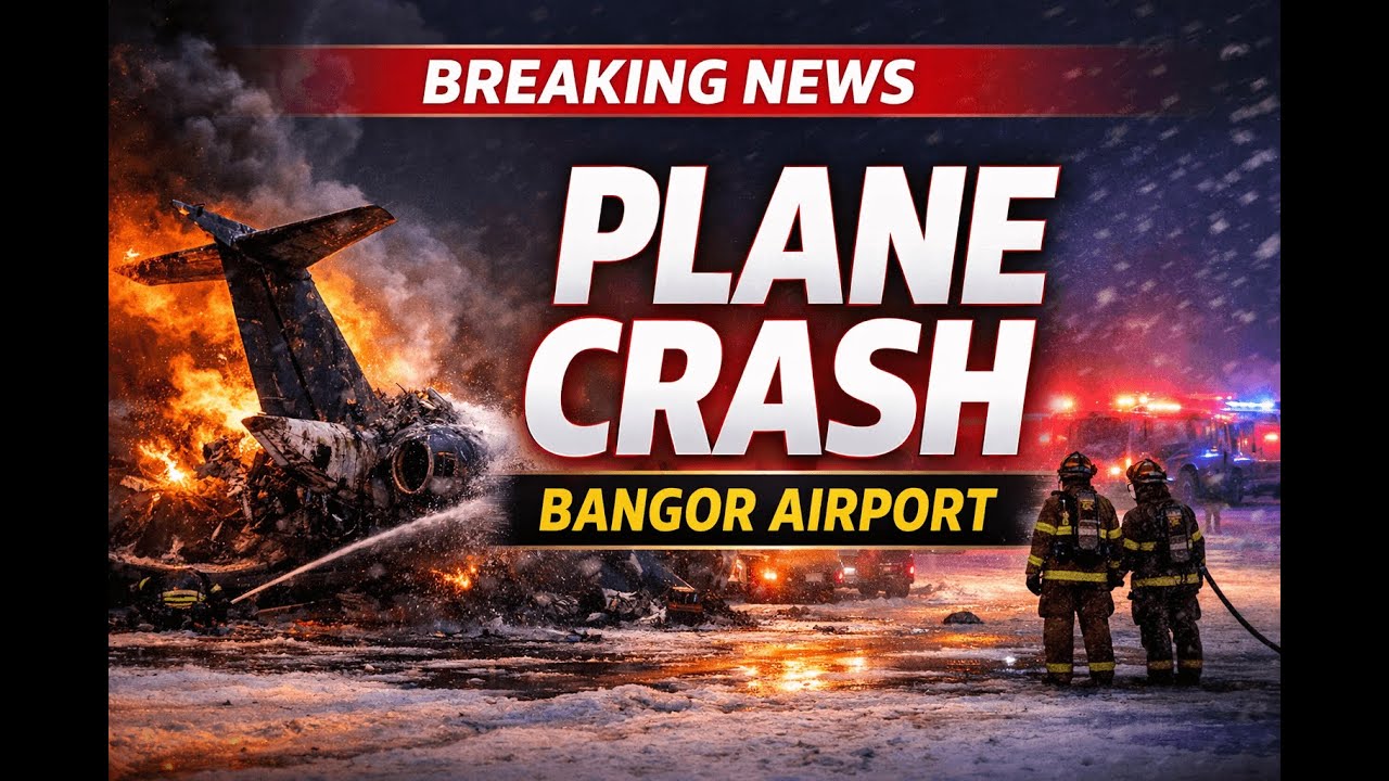 Tragedy at Bangor Airport: Jet Crashes on Runway Amid Heavy Snow
