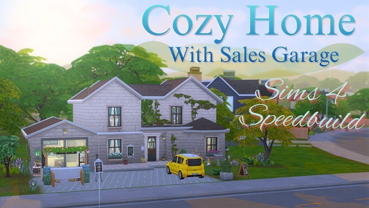 Cozy Business Home 🧁 | Sims 4 Speedbuild | Sales Garage | No CC + House Tour | No Commentary